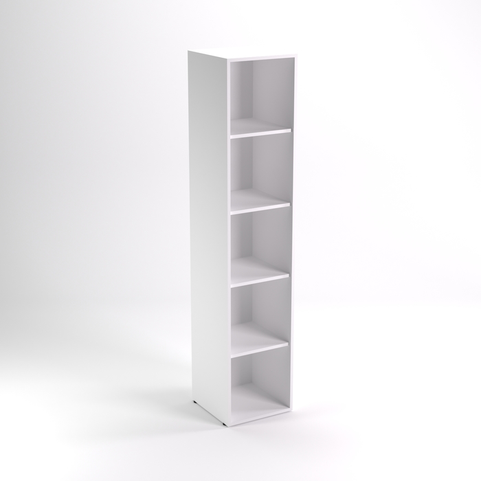 Шкаф стеллаж НШ-6, 383х380х1890 мм, белый шагр