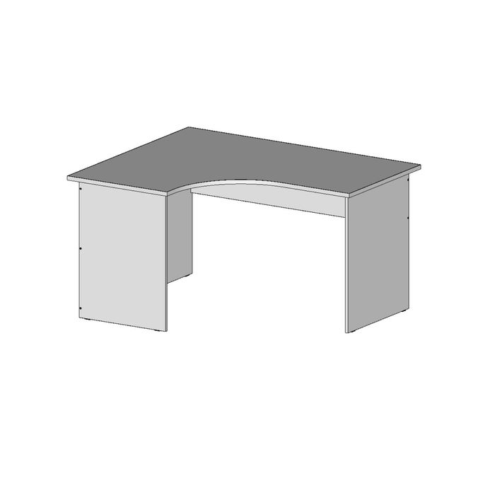 Стол угловой левый СЭЛ14.12.7, 1400х1150/680х750 мм, белый шагр