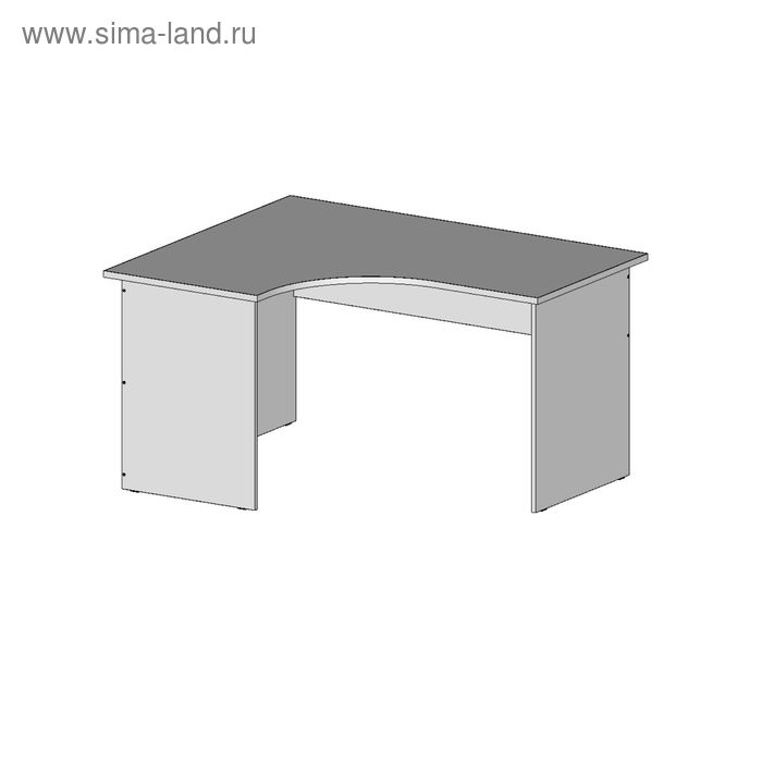 фото Стол угловой левый сэл14.12.7, 1400х1150/680х750 мм, белый шагр экке