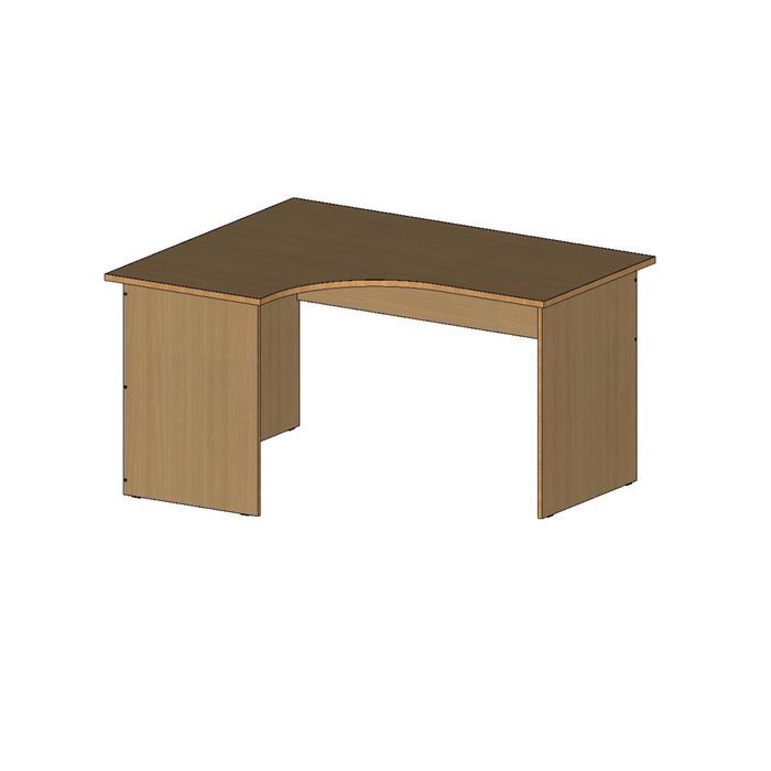 Стол угловой левый СЭЛ14.12.7, 1400х1150/680х750 мм, бук светлый