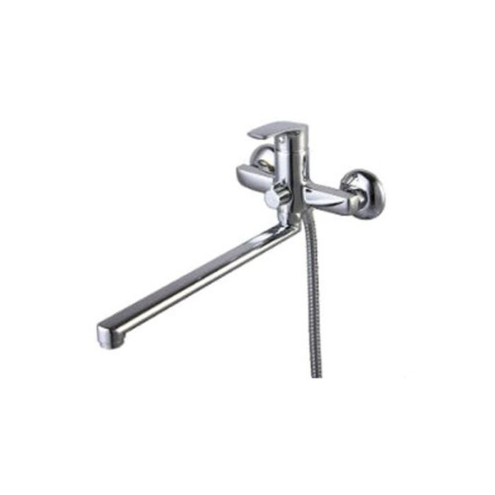 Смеситель для ванны Zenta "Аттиво" Z1102, с душевым комплектом, излив 300 мм, хром