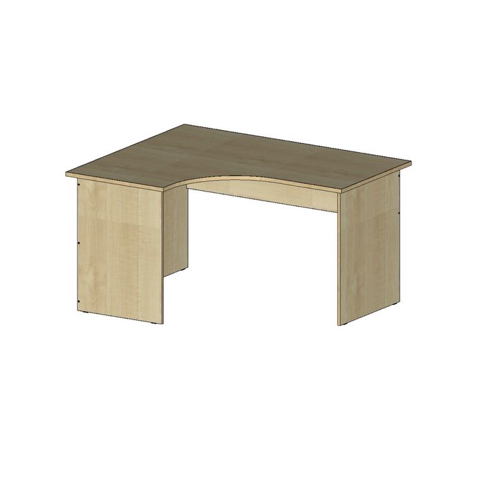 Стол угловой левый СЭЛ14.12.7, 1400х1150/680х750 мм, клен