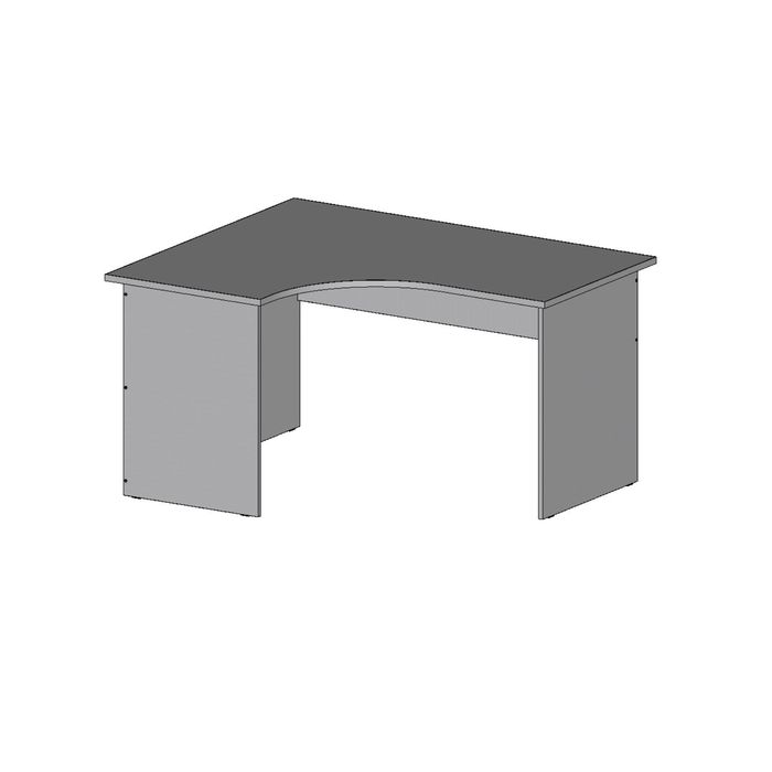 Стол угловой левый СЭЛ14.12.7, 1400х1150/680х750 мм, серый