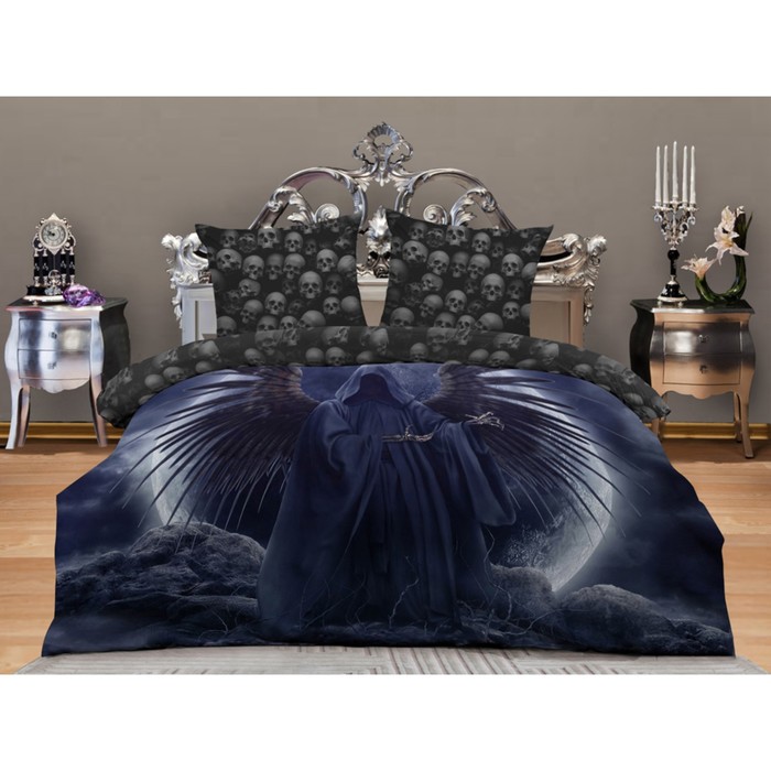 КПБ Евро Death Shadow размер 220х240 см, 200х220 см, 70х70-2 шт. А013