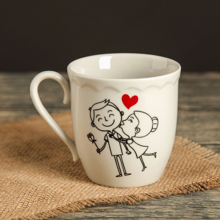 Кружка 250 мл "Корона", любовь-морковь, деколь, микс