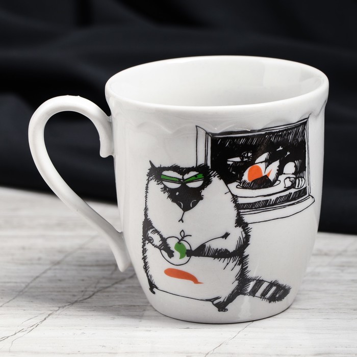 Кружка 250 мл "Корона", коты, деколь, микс