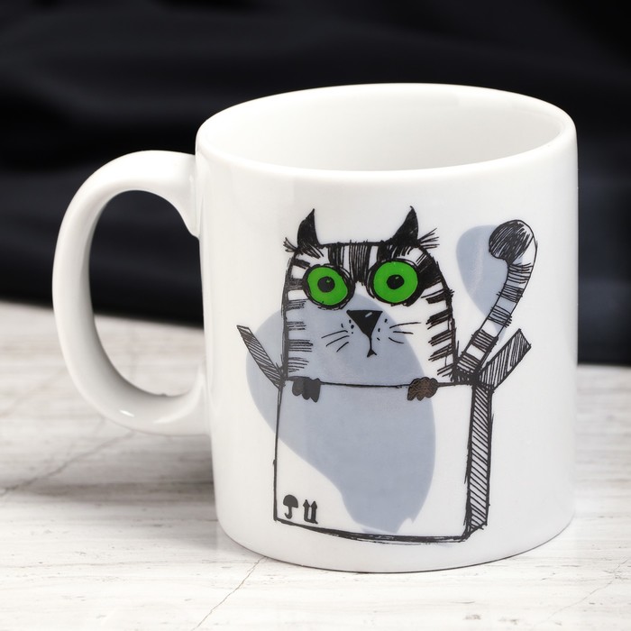 Кружка 350 мл "Адель", коты, деколь, микс