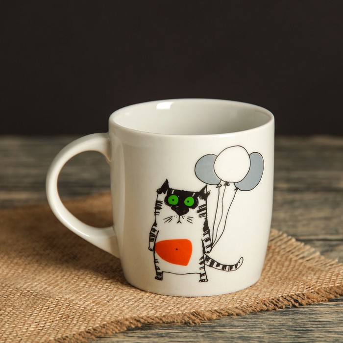 Кружка 350 мл "Формат", коты, деколь, микс