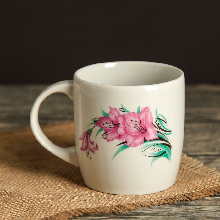 Кружка 350 мл "Формат", гладиолус, деколь