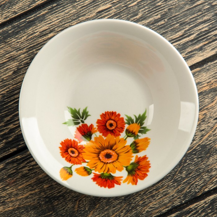 Салатник 250 мл "Донской", цветы, деколь