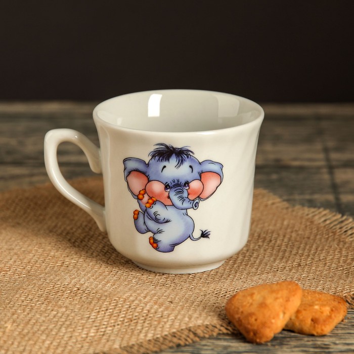 Кружка 220 мл "Забава", слон, деколь