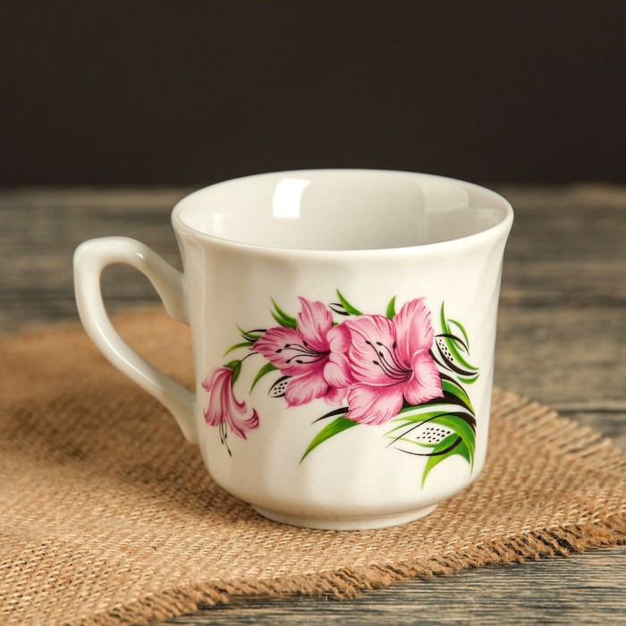 Кружка 220 мл "Забава", гладиолус, деколь