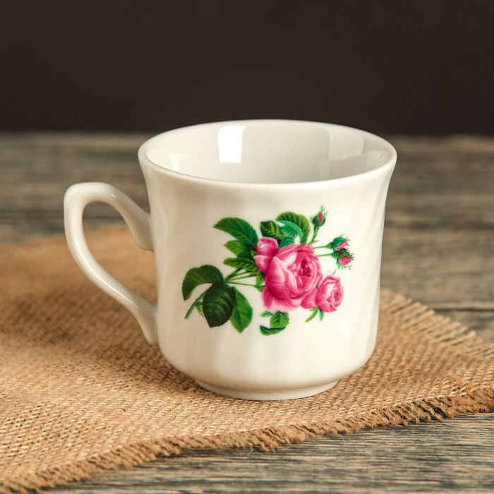 Кружка 220 мл "Забава", роза Кавказа, деколь