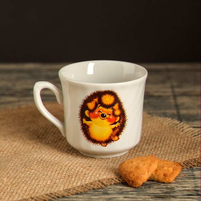 Кружка 220 мл "Забава", ёжик, деколь