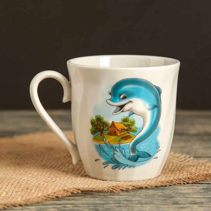 Кружка 250 мл "Волна", азбука, деколь, микс