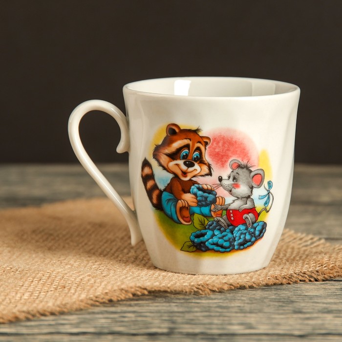 Кружка 250 мл "Волна", азбука, деколь, микс