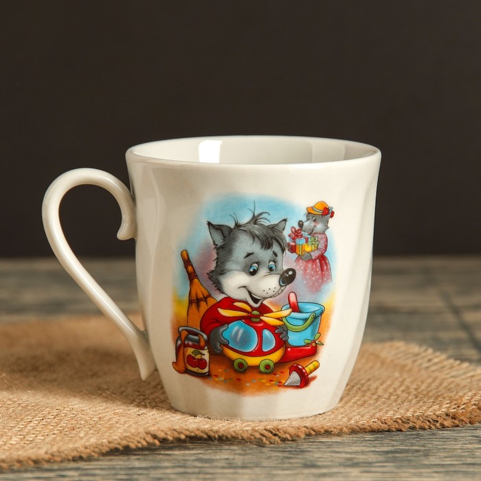 Кружка 250 мл "Волна", азбука, деколь, микс