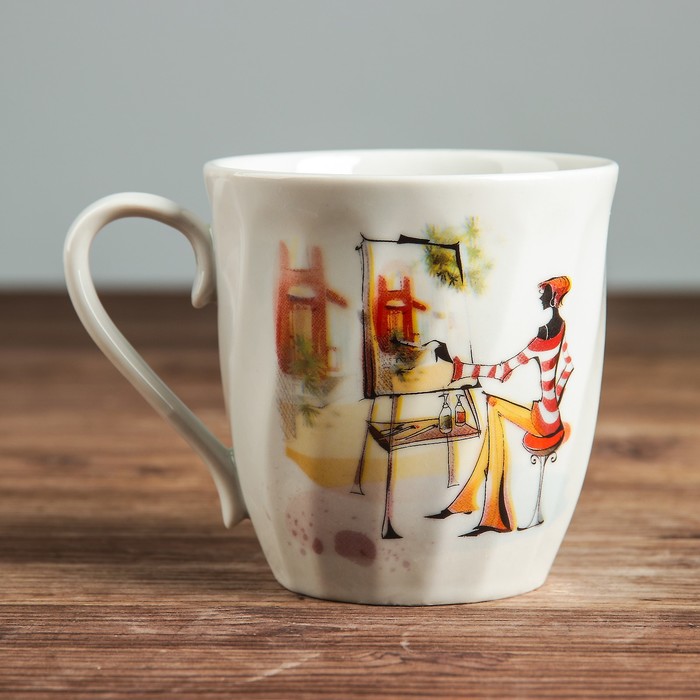 Кружка 250 мл "Волна", модница, деколь, микс