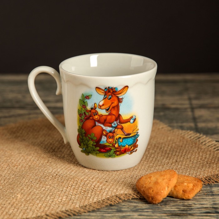 Кружка 250 мл "Корона", алфавит, деколь, микс