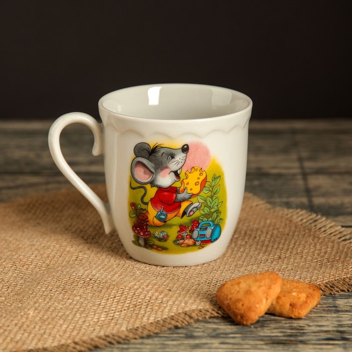 Кружка 250 мл "Корона", алфавит, деколь, микс