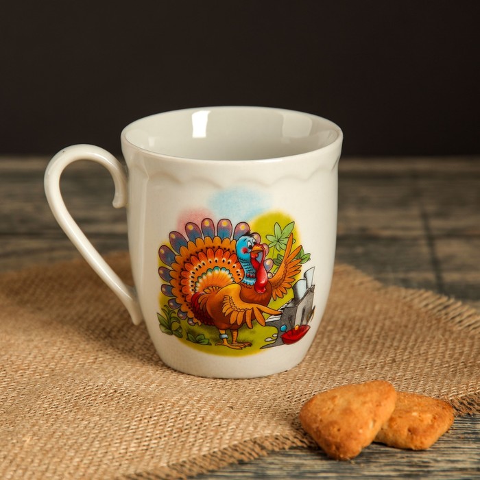 Кружка 250 мл "Корона", алфавит, деколь, микс