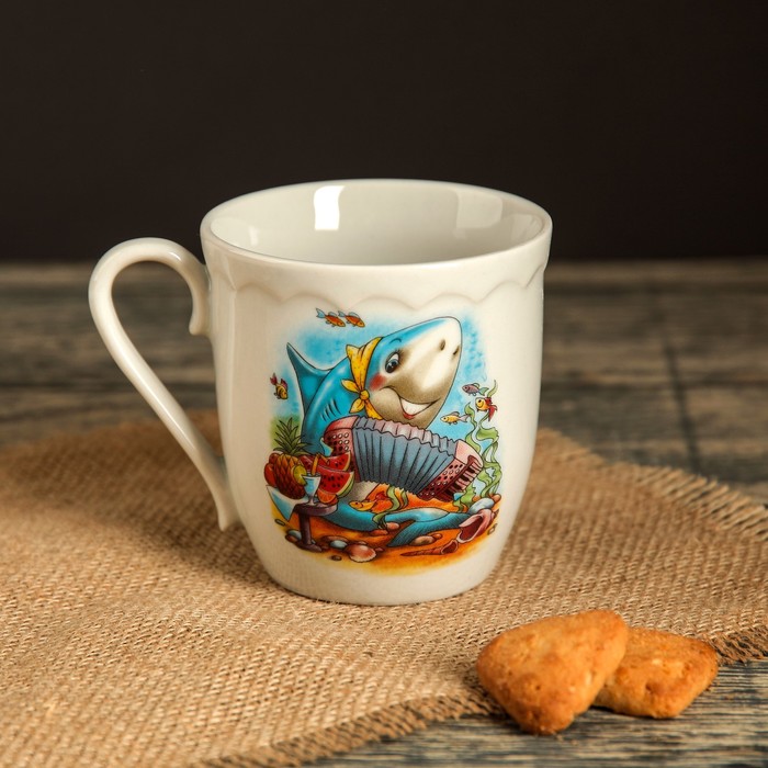 Кружка 250 мл "Корона", алфавит, деколь, микс