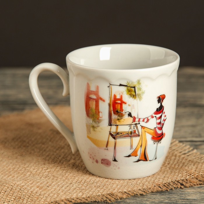 Кружка 250 мл "Корона", модница, деколь, микс