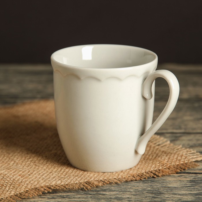 Кружка 250 мл "Корона", цветы, деколь, микс