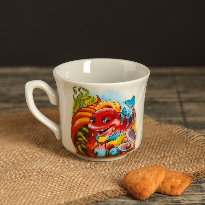 Кружка 220 мл "Забава", алфавит, деколь, микс