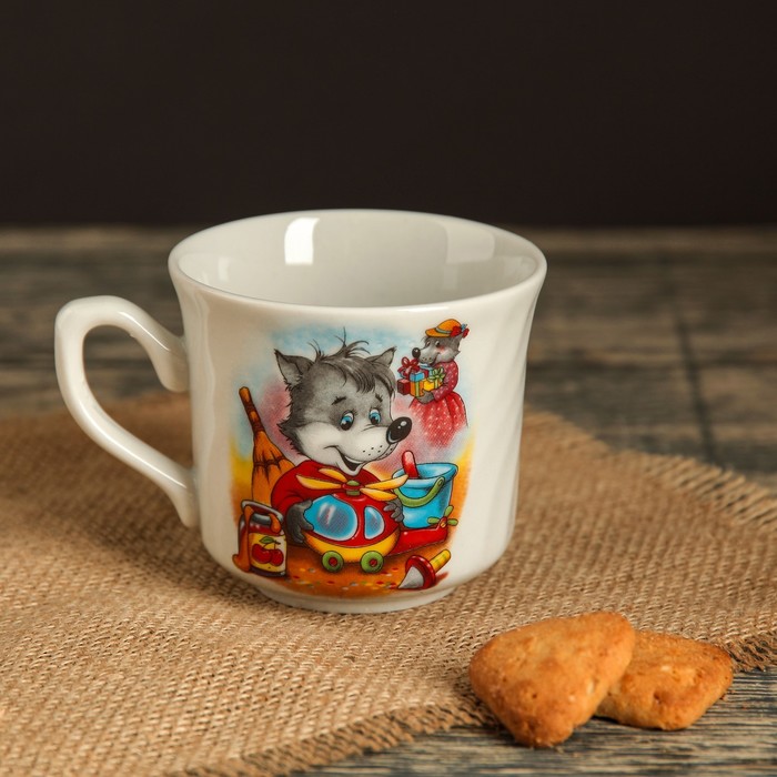 Кружка 220 мл "Забава", алфавит, деколь, микс