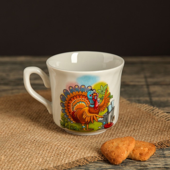 Кружка 220 мл "Забава", алфавит, деколь, микс