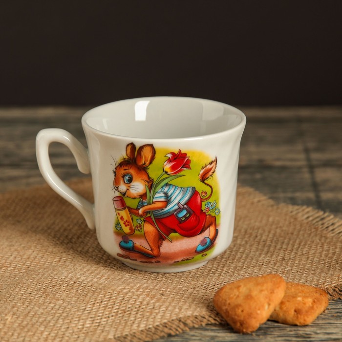 Кружка 220 мл "Забава", алфавит, деколь, микс