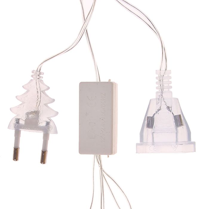 Гирлянда "Занавес" УМС вилка Ш:2 м, В:3 м, Н.С. LED-720-220V, моргает, БЕЛО-СИНИЙ Уценка