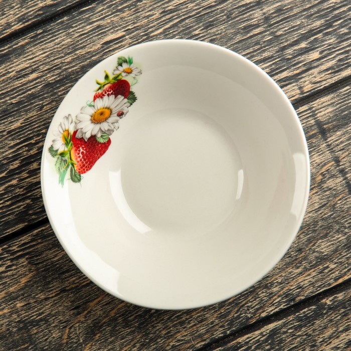 Салатник 250 мл "Донской", клубника и ромашка, деколь