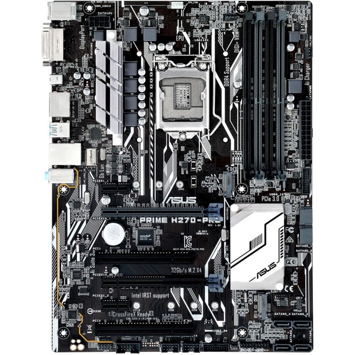 Материнская плата Asus PRIME H270-PRO, Soc-1151, Intel H270, 4xDDR4, ATX, Ret
