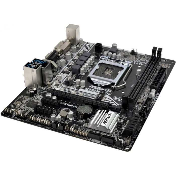 Материнская плата Asrock B250M-HDV, Soc-1151, Intel B250, 2xDDR4, mATX, Ret