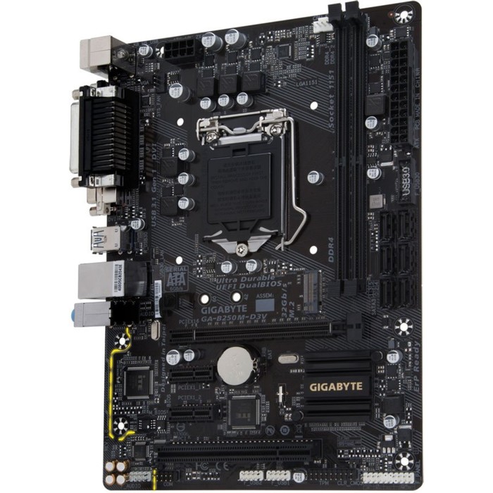 Материнская плата Gigabyte GA-B250M-D3V, Soc-1151, Intel B250, 2xDDR4, mATX, Ret