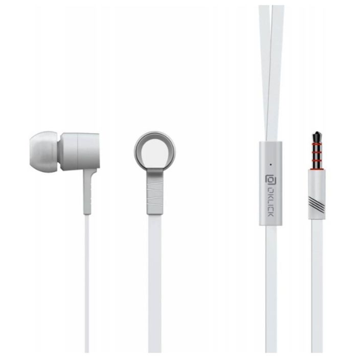 Гарнитура Oklick HS-S-220, вкладыши, в ушной раковине, провод 1.1 м, белая