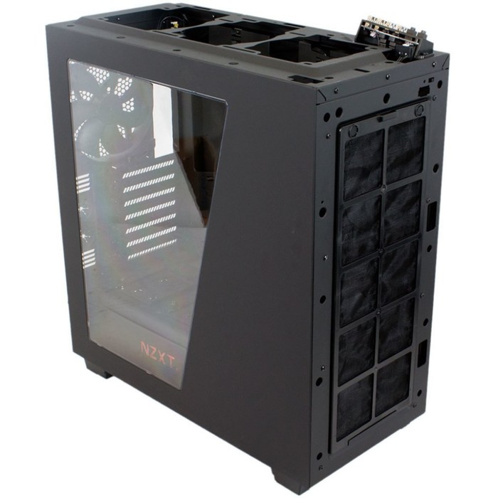 Корпус NZXT Noctis 450, без БП, ATX, черно-красный