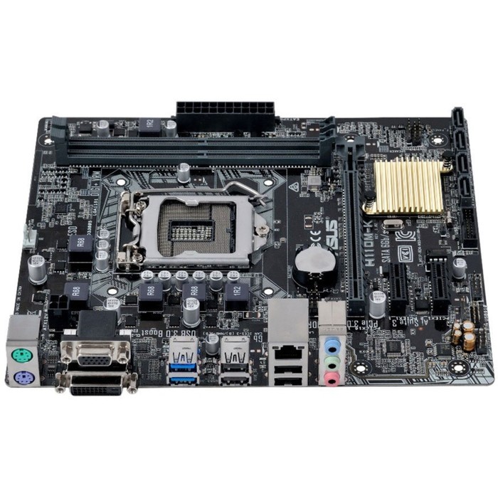Материнская плата Asus H110M-K, Soc-1151, Intel H110, 2xDDR4, mATX, Ret