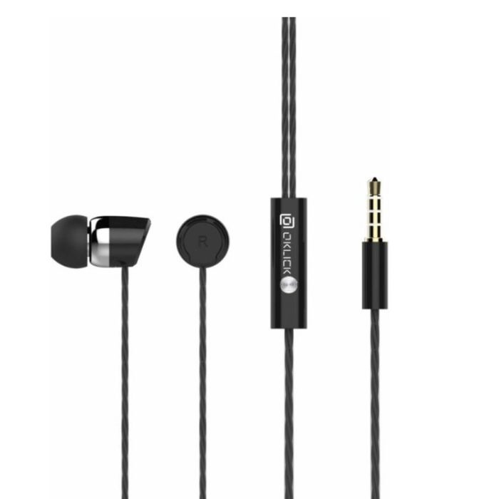 Гарнитура Oklick HS-S-230, вкладыши, в ушной раковине, провод 1.2 м, черная