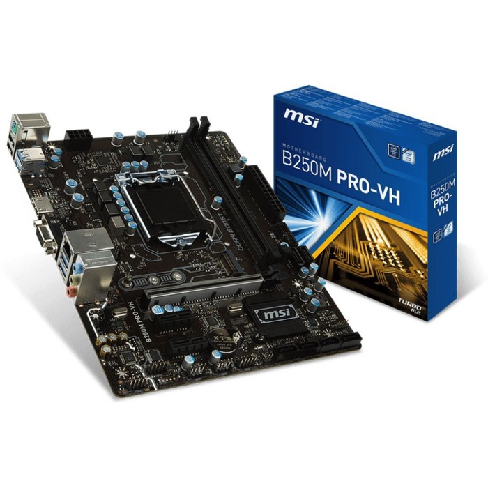 Материнская плата MSI B250M PRO-VH, Soc-1151, Intel B250, 2xDDR4, mATX, Ret
