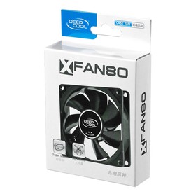 Вентилятор Deepcool XFAN 80 80x80x25mm 4-pin (Molex)20dB 82gr Ret от Сима-ленд