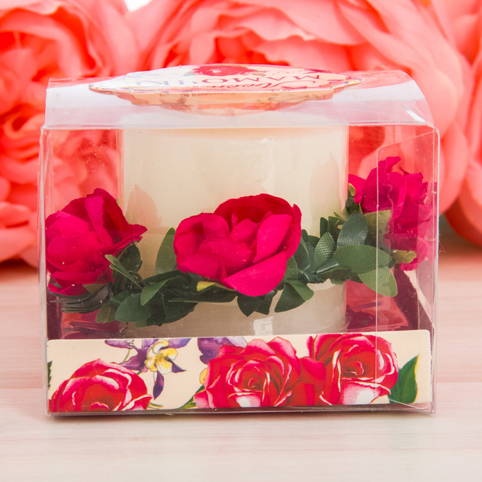 Подарочная свеча "Любимой мамочке", 7 х 7 см