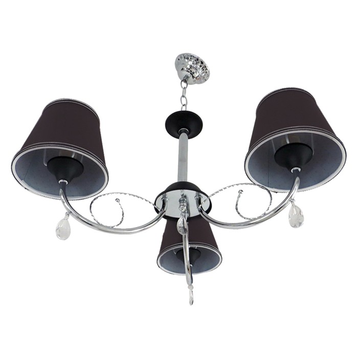 Люстра "Селли " 3х60WxE27 черный-хром  55х55х80 см.