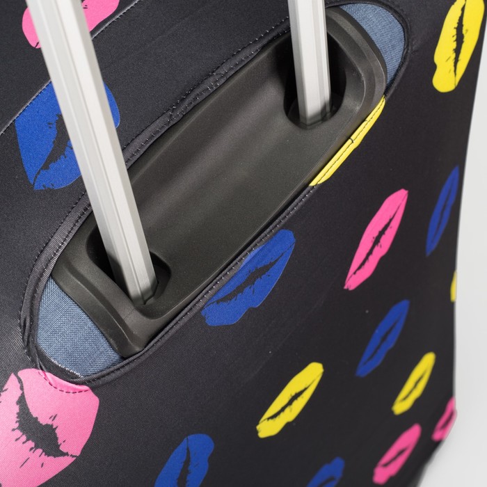 Чехол для чемодана «Губки», 20", цвет чёрный/цветной