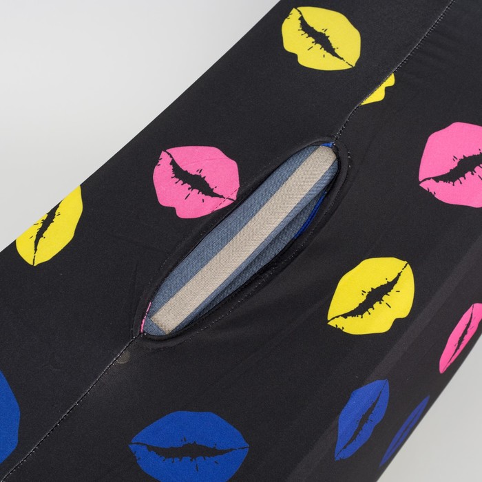 Чехол для чемодана «Губки», 20", цвет чёрный/цветной