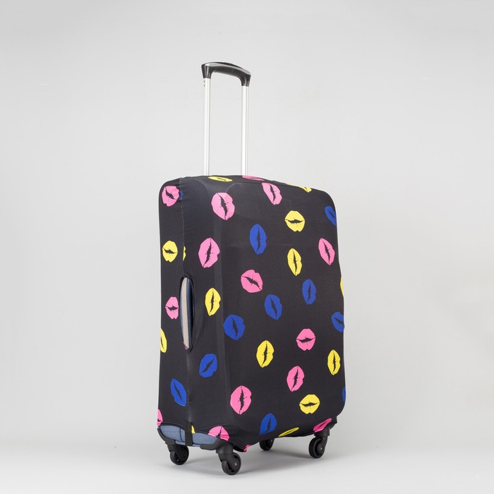 Чехол для чемодана «Губки», 24", цвет чёрный/цветной