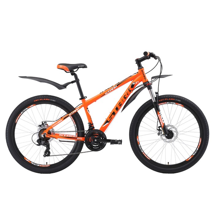 Велосипед 26" Stark Indy 2 D, 2018, цвет оранжевый/чёрный/белый, размер 16"