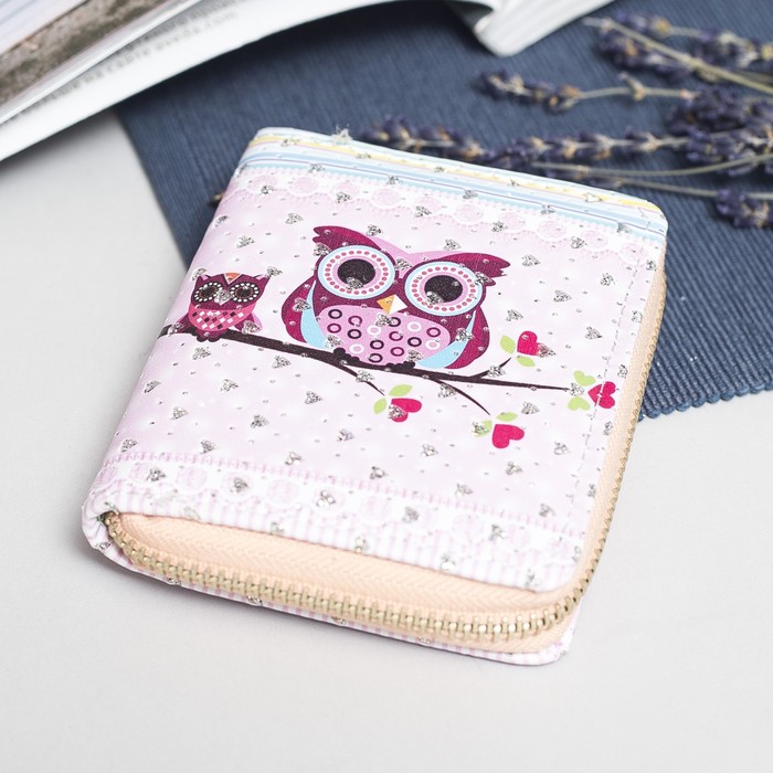 Кошелёк женский, 2 отдела на молнии, для монет, для карт, цвет белый